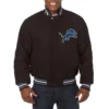 Detroit lions handmade wool jacket black 1