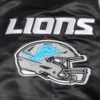 Detroit lions mashup full snap satin varsity jacket black 6