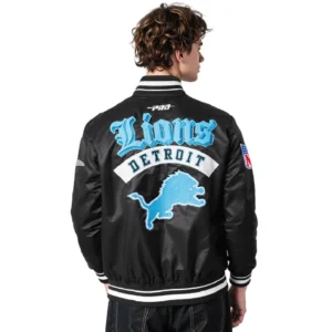 Detroit lions nfl best of mens rib satin jacket