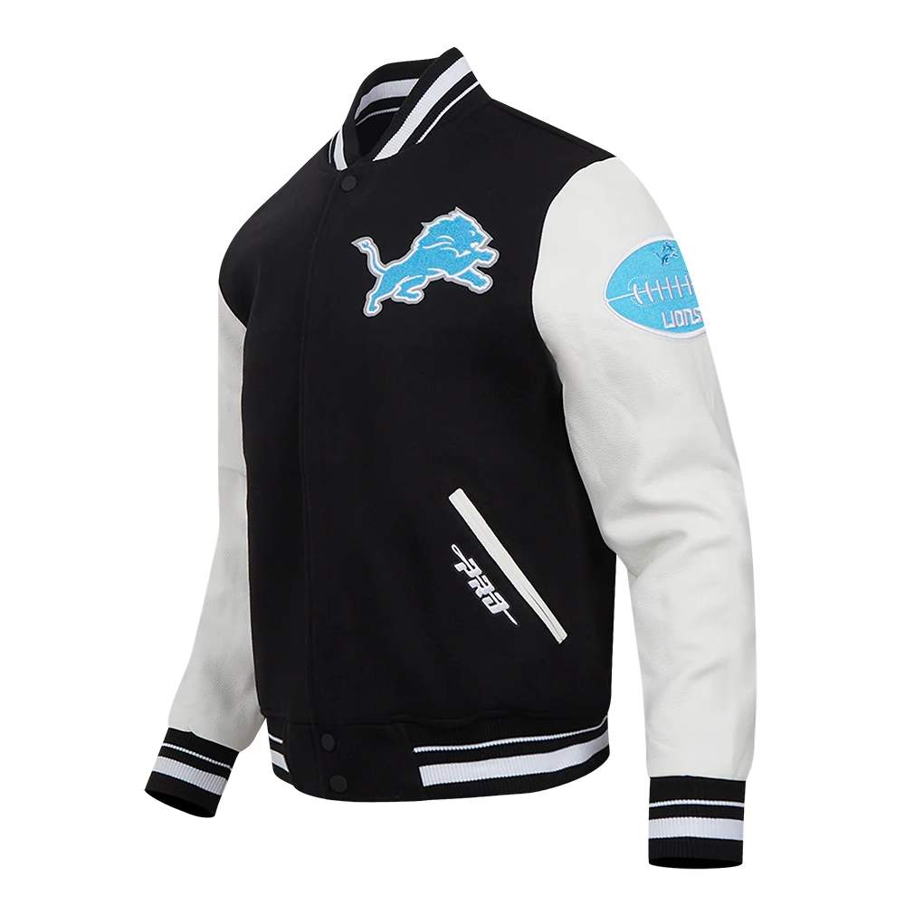 Detroit lions pro standard old english wool and leather varsity 2