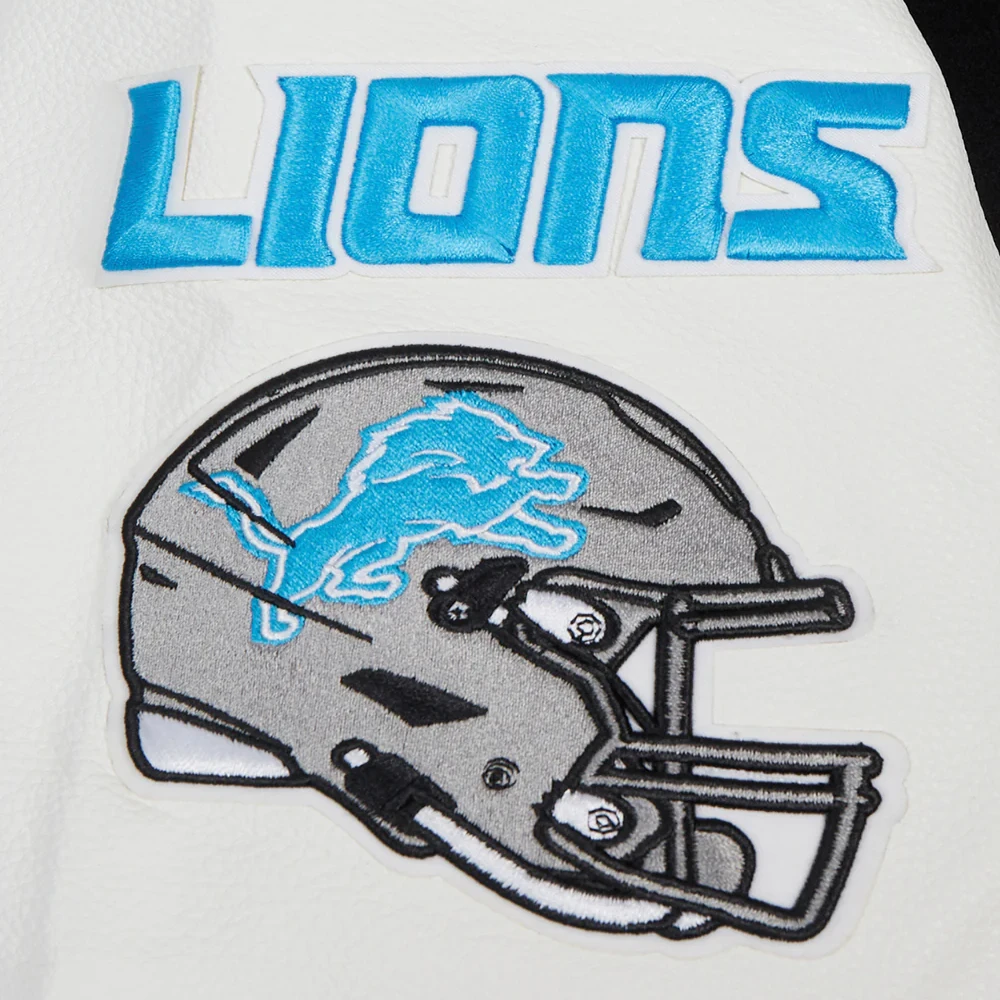 Detroit lions pro standard old english wool and leather varsity 6