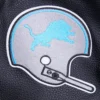 Detroit lions pro standard retro classic black wool and leather varsity 9