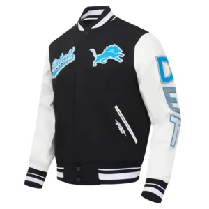 Detroit lions pro standard script tail wool and leather varsity 2