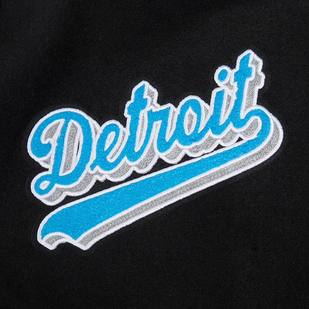 Detroit lions pro standard script tail wool and leather varsity 6