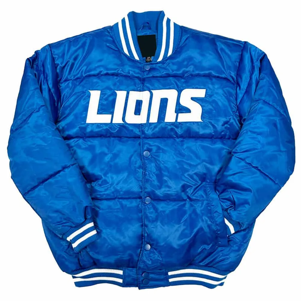 Detroit lions puffer jacket