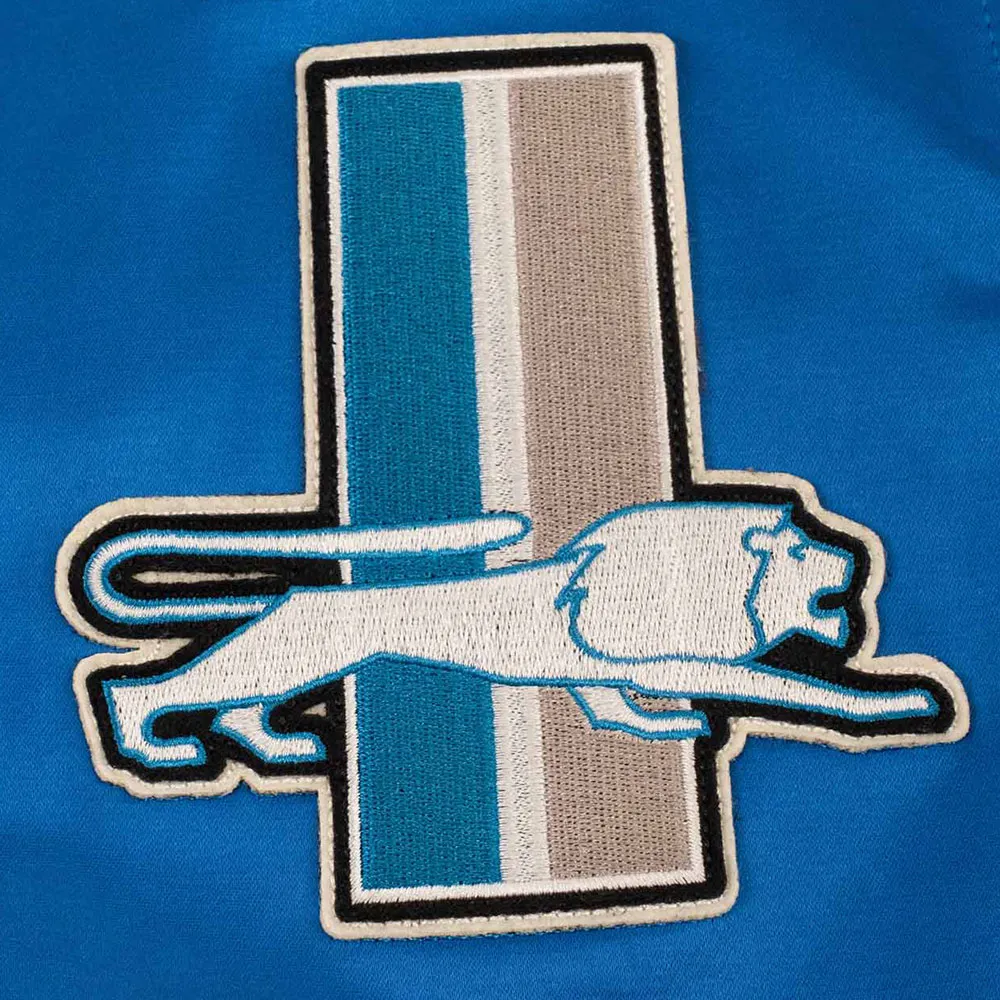 Detroit lions satin windbreaker team logo
