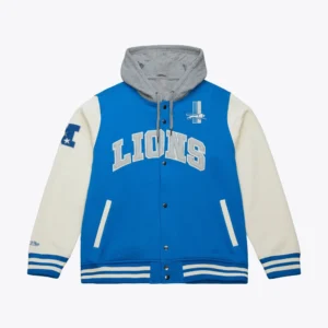Detroit lions sideline fleece full snap jacket 1
