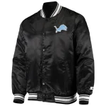 Detroit Lions Locker Room Black Satin Jacket