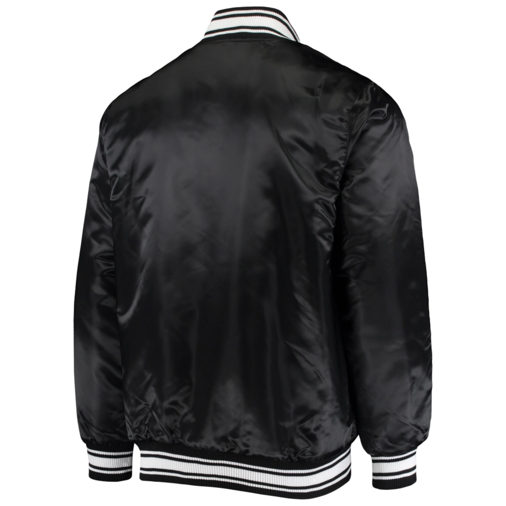 Detroit lions starter locker room black satin varsity jacket 2
