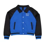 Detroit Lions Throwback Blue/Black Satin Jacket
