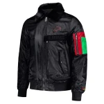 Detroit Lions TY Mopkins Full-Zip Black Satin Jacket