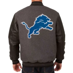 Detroit lions varsity charcoal jacket