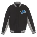 Detroit Lions Accent Black Wool Jacket
