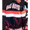 Detroit pistons bad boys city edition black bomber satin jacket