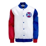 Detroit Pistons Ty Mopkins White/Blue Satin Jacket