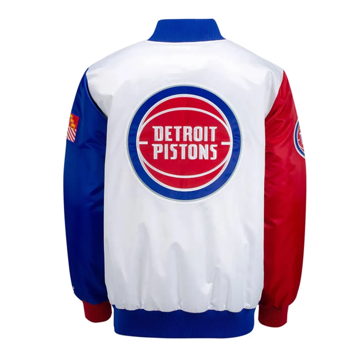 Detroit pistons color block satin 313 jacket