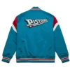 Detroit pistons cooperstown full snap satin varsity jacket 2