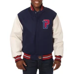 Detroit Pistons Two Tone Wool/Leather Jacket
