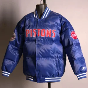 Detroit pistons down bubble puffer jacket