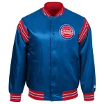 Detroit Pistons Enforcer Blue Satin Jacket