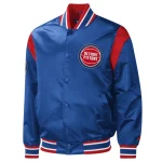 Detroit Pistons Force Play Blue Satin Jacket