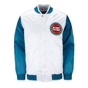 Detroit pistons full snap jacket
