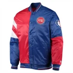 Detroit Pistons Leader Blue/Red Satin Jacket