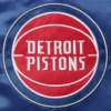 Detroit pistons leader satin varsity jacket bluered 4