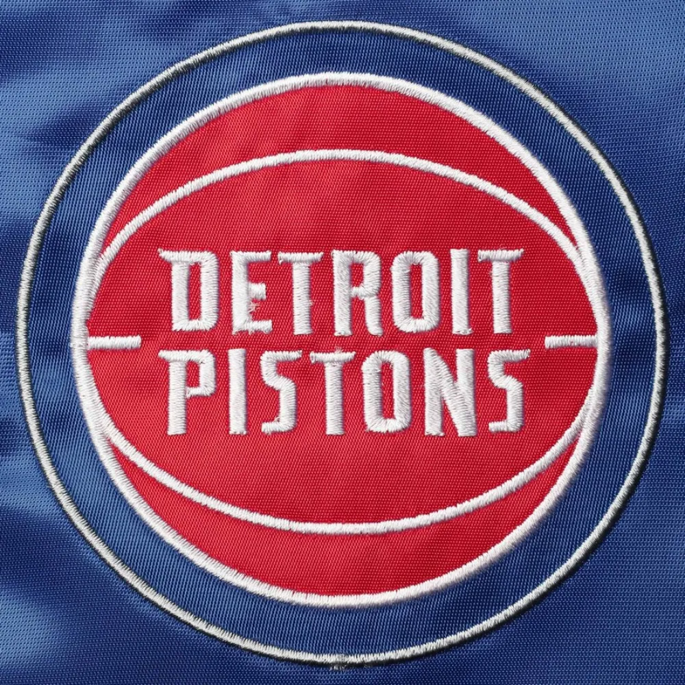 Detroit pistons leader satin varsity jacket bluered 4