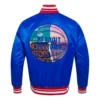 Detroit pistons pro standard city centric blue satin varsity jacket 4