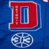 Detroit pistons pro standard mashup blue satin varsity jacket 6