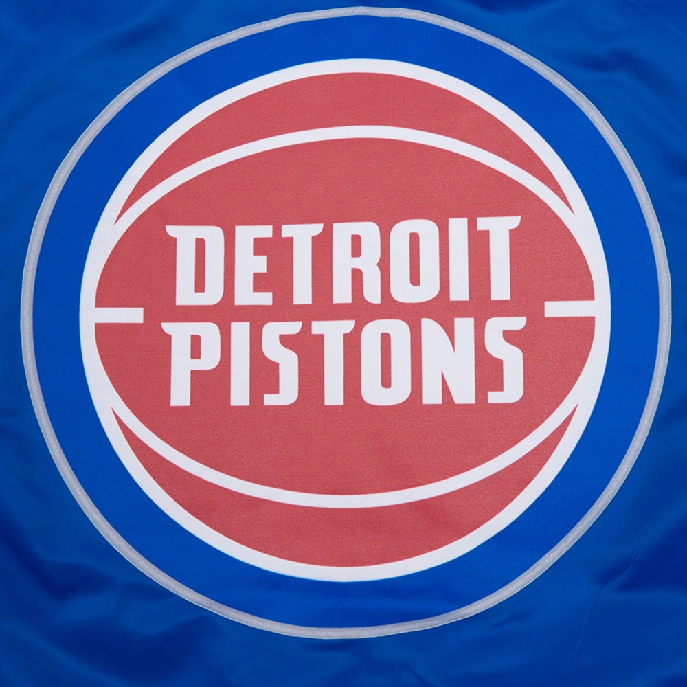Detroit pistons pro standard script tail blue satin varsity jacket 7