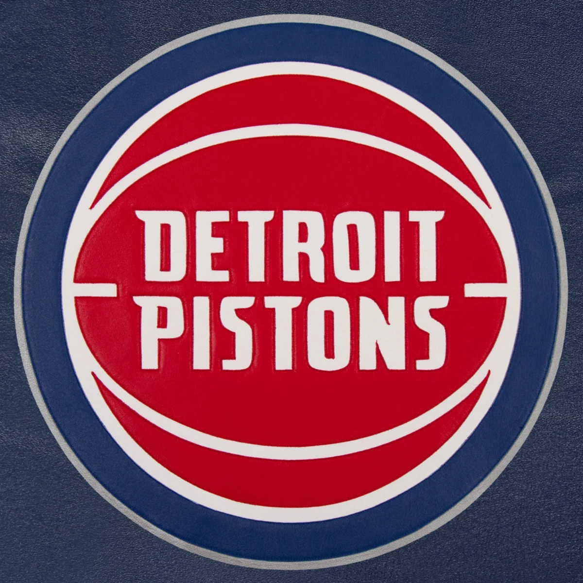 Detroit pistons real leather varsity jacket navy 3
