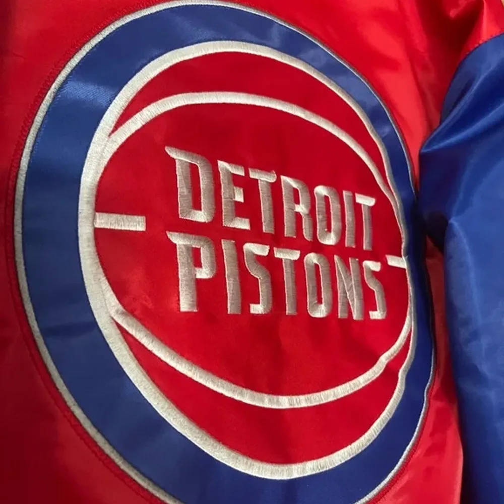 Detroit pistons red and blue jacket
