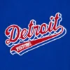 Detroit pistons script tail womens wool leather varsity jacket blue white 2