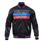 Detroit Pistons Statement Edition Classic Black Satin Jacket