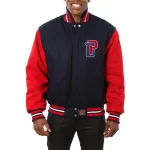Detroit Pistons Two Tone Navy/Red Wool Jacket