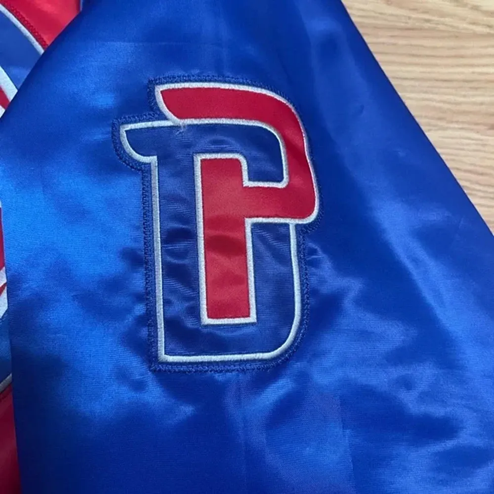 Detroit pistons ty mopkins red blue jacket