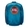 Detroit pistons ty mopkins teal satin jacket