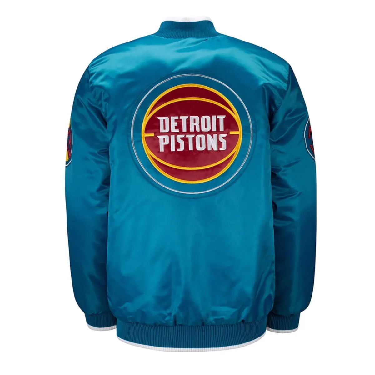 Detroit pistons ty mopkins teal satin jacket