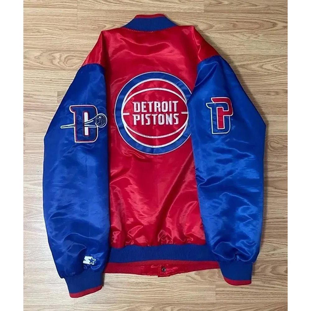 Detroit pistons vintage satin jacket