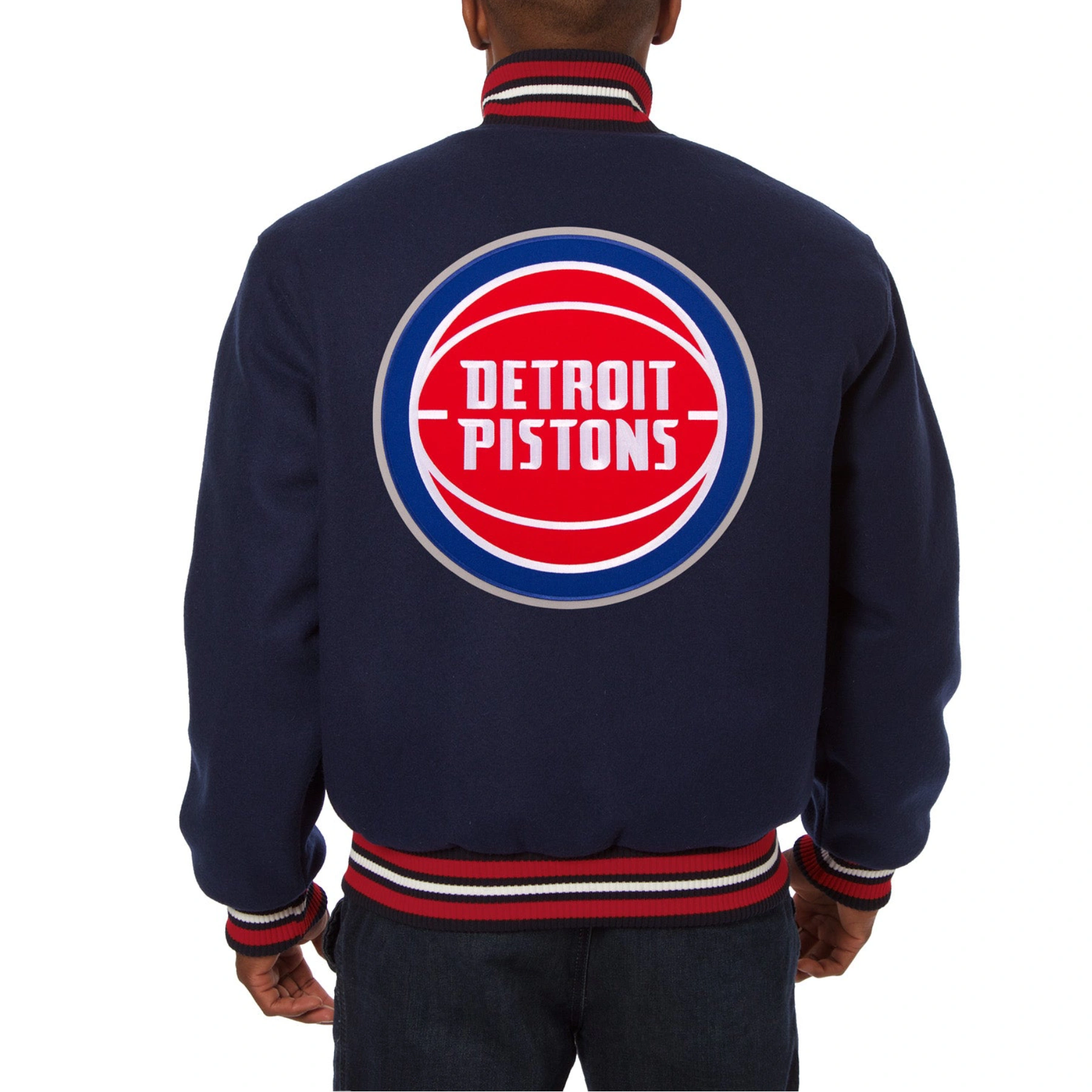 Detroit pistons wool varsity jacket navy 2