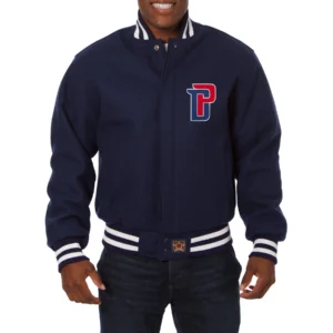 Detroit pistons wool varsity jacket navy