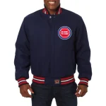 Detroit Pistons One Color Navy Wool Jacket