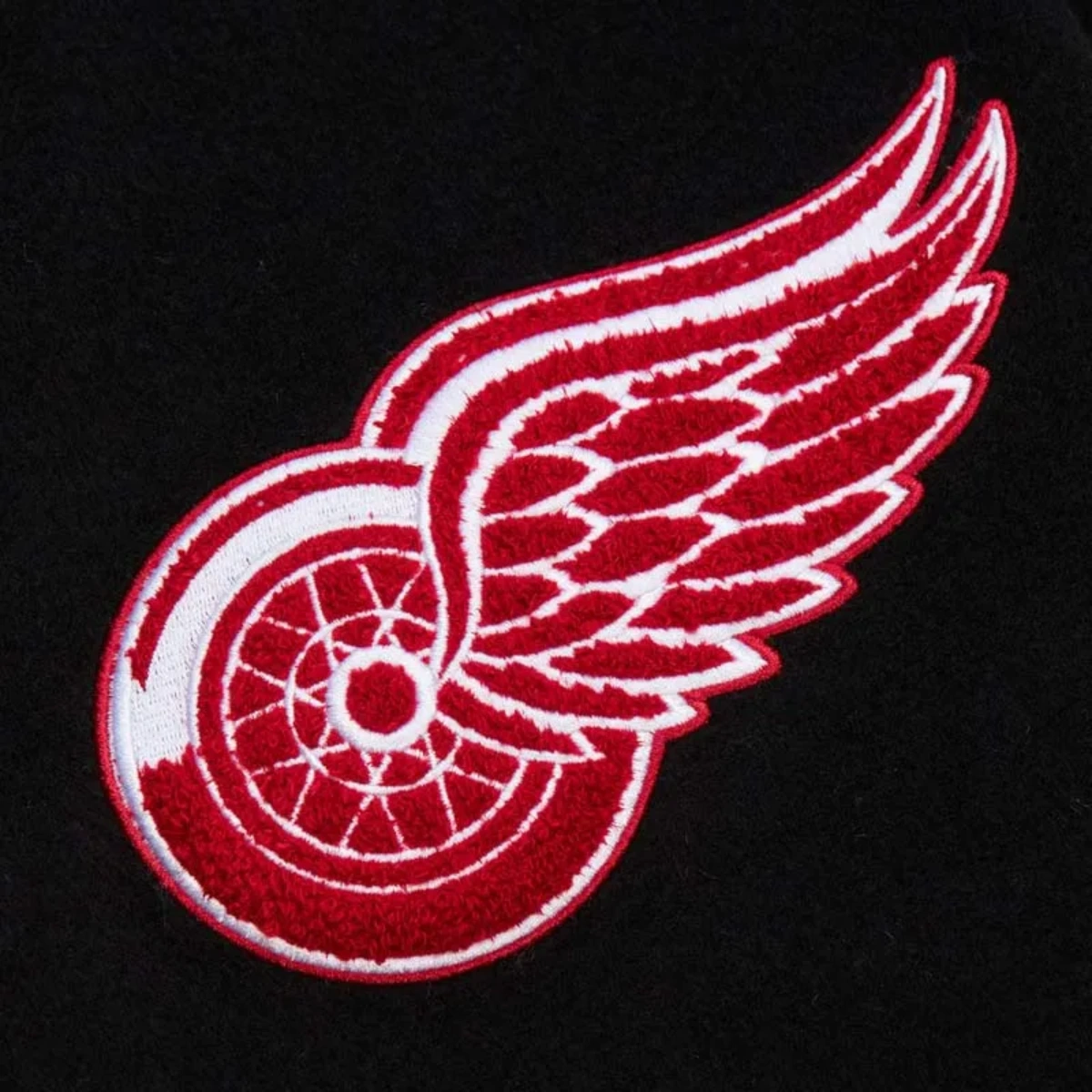 Detroit red wings black out team logo jacket