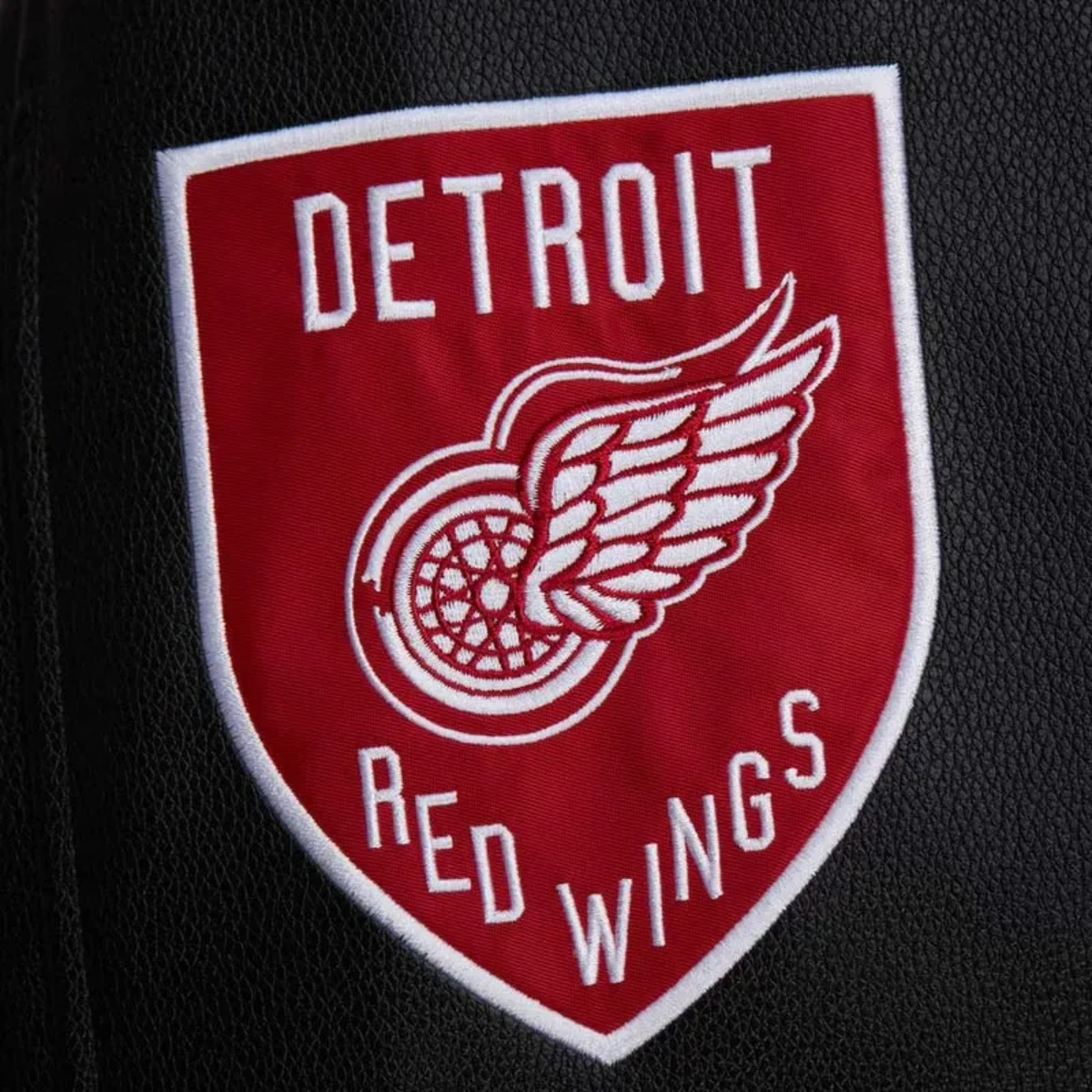 Detroit red wings black out wool jacket