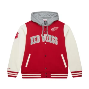 Detroit red wings black rinkside hooded jacket