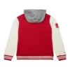 Detroit red wings black rinkside hooded varsity jacket