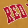 Detroit red wings browncream dusted hooded team logo