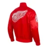 Detroit red wings classic red satin jacket